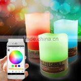 IOS Android Smartphone Controlled RGB Remote Control Led Candle Wax thumbnail-5