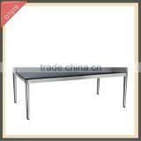 Esstisch Style Furniture Modern Glass Live Edge Slab Modern Stainless Steel Dining Table