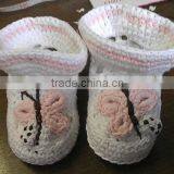 Very Cute Handmade Crochet Baby's Cotton Booties
