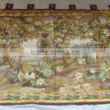High Grade Embroidery Artificial Silk Imitate Handmade Aubussson Tapestry thumbnail-1
