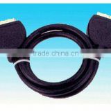 scart cable black cable injection type rohs comliant