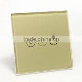 Newest Design 3 Gang 1 Way Wall Light Touch Switch With LED Indicator thumbnail-3