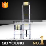 GS lable test Aluminum Telescopic ladders 3.8m joint/hinge GS