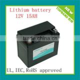 TOPBAND high quality LiFePO4 battery 12v 15ah with PCM protection for energy storage(1500-2000times)