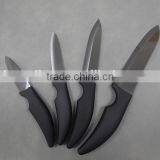 4pcs Ceramic Black Blade Knife set in holder