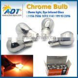 T10 1156 3156 etc Chrome Amber Auto Bulb