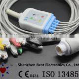 M1986A 12pin ECG Cable and Leadwires, Grabber, 5 Leads, IEC Used for Philips/HP Monitors