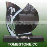 Black Granite Upright Headstones From China