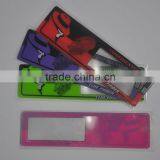 Custom design magnifying lens with full color printing,magnifying glass bookmarker,magnifying ruler