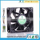 2015 Factory ODM/ Custom Square Shape Dual Ball Bearing 12V dc Fan 92*92*38mm