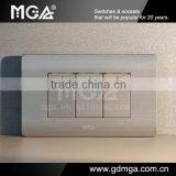 LED 3 Gang Types of Electrical Switches / Electric Modular Switch / Modular Switches