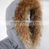 Women Winter Real Fur Detachable at Hood Duck Down Feather Filled Quilted Jacket thumbnail-5