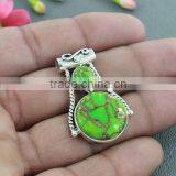 falak gems Green Turquoise Pendant Bezel Set Pendant