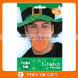 Orange Plush Novelty Goatee, Facial Hair, Artificial Mustache for St Patrick Day Decorations thumbnail-1