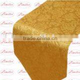 Polyester Jacquard Floral Pattern Table Runner for Banquet and Wedding Event thumbnail-1