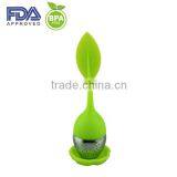Colorful Silicone Leaf Tea Ball Make Tea Bag Filter Creative Stainless Steel Insulation Tea Infuser Spice Filter Diffuser thumbnail-2