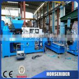 waste plastic LDPE HDPE woven bags three stage hot cut pellletizing recycling line