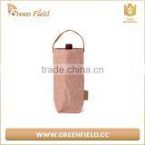 Green Field Washable Kraft Paper Single Wine Bottle Cooler Bag thumbnail-2
