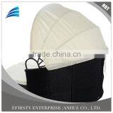 Outdoor Patio Wicker Rattan Sofa Furniture Round Retractable Canopy Daybed Black thumbnail-4