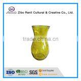 Home&Gardon Decoration Yellow Flower Vase Glass