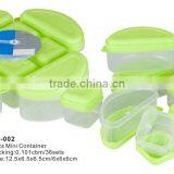 8pcs Mini Conainer Plastic Food Heatable Microwave Storage Box thumbnail-1