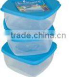 3 Pcs Square Plastic Container,wholesale Clear Container thumbnail-1