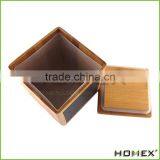 Popular Square Bamboo Storage Box With Blackboard Homex_BSCI/ SGS thumbnail-3