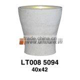 Vietnam Stone White Terrazzo Cylinder Vase Fountain thumbnail-1