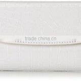 Womens Envelope Evening Patent Croc Skin Embossed Party Clutch thumbnail-2