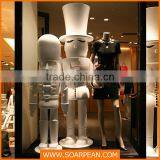 White Special Design Fiberglass Life Size Soldier Statues for Sale thumbnail-3