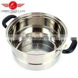Hot Selling Stainless Steel Steamer Cooking Pot With Hollow Handles and Metal Lid thumbnail-3