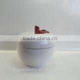 Nice Ceramic Jars White Apple Shape Candy Jar thumbnail-3