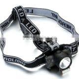 High Quality 1Watt Led Headlamp With Adjustable Strap