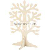 Stand Up 3D Plain Wooden Tree to Decorate DIY Wood Ornament Standing Xmas Family Tree Craft thumbnail-1