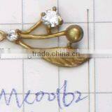 Copper Zircon Leaf Shaped Pendant thumbnail-1