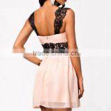 New!Women Summer Sexy Fashion Cocktail Evening Party Pink Lace Mini Short Dress thumbnail-3