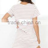 Hot Sale Latest Design Stripe Dress Women Summer Shift Dress thumbnail-3