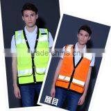 High Visibility Security Safety Mesh Vest With Pocket thumbnail-1