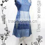 Mirror Work Kurti / Denim Kurti / Latest Long Kurti Designs / Wholesale Kurti / Hand Work Kurti thumbnail-1