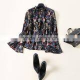 Maxnegio Lotus Leaf Sleeves Blouse Neck Designs Cutting Fashion Design Lady Blouse thumbnail-4