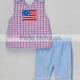 Wholesale Baby Clothes Children's Fall Boutique Clothing Girls Clothing Boutique Baby Girls Ruffle Outfit Cotton Printed Sets thumbnail-1