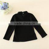 Chinese Wholesale Manufactory Long Sleeve Tops for Little Girl Bottoming Shirt Black Pullover Girls Shirts thumbnail-3
