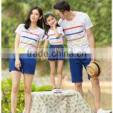 Latest Family Matching Clothing Stripe Wihte t Shirt Family Set Clothes thumbnail-4