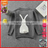 Latest fashion long sleeves crewneck kids sweater cashmere jumpers sale