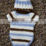 Strip Boutique Furniture Baby Romper With Hat Crochet Clothes Newborn thumbnail-1
