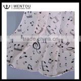 Wholesale Fashionable Music Notes Printed Scarf thumbnail-6
