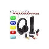 Custom FM Wireless TV PC Stereo Earphones Headphone