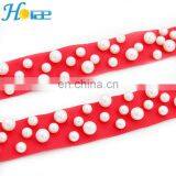 2.5cm Width New Arrival Fancy Tapes Ribbon With Pearls Different Colors Lace Trim Fancy Tapes Ribbon thumbnail-5