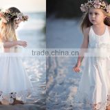 White Flower Girl Dress Holiday Bridesmaid baby dress Birthday Wedding Party girl dress White Flower Girl Tulle Dress