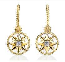 Octagonal Compass Shell Earrings thumbnail-1